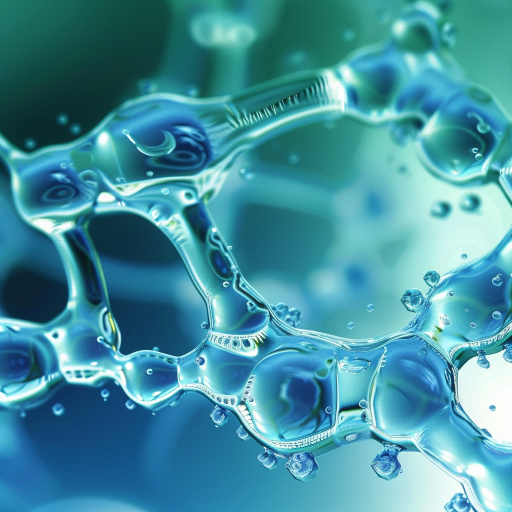 Free Testosterone, Equilibrium Dialysis, extreme macro crystal structure in indigo and teal